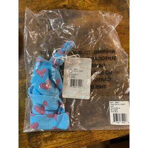 Newborn Baby Hospital Hat for Boy/Girl, 0-6 Months, Baby Beanies, Blue w/ Hearts